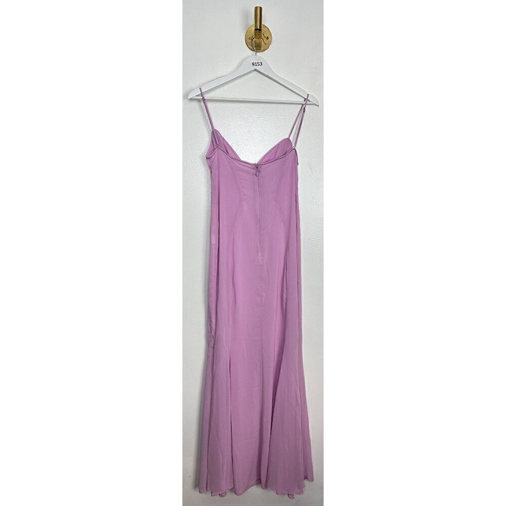 HOUSE OF CB Loren Georgette Mermaid Gown in Pink Size Medium - Picture 12 of 16